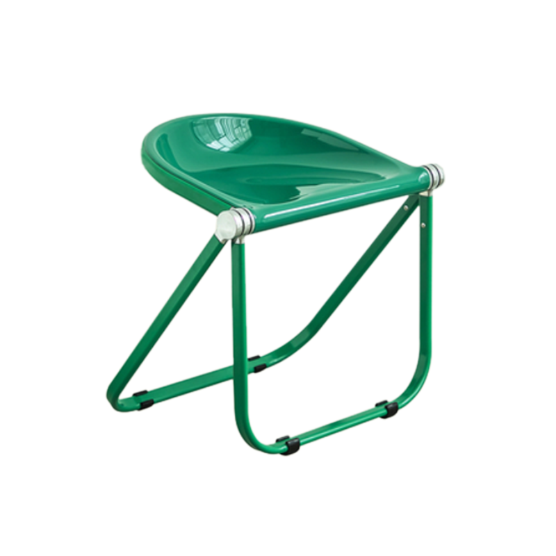 Folding Acrylic Dining Side Chair Metal Frame Indoor-Outdoor Chair