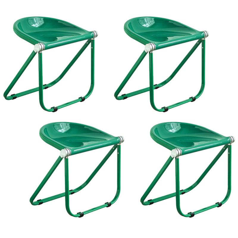 Folding Acrylic Dining Side Chair Metal Frame Indoor-Outdoor Chair