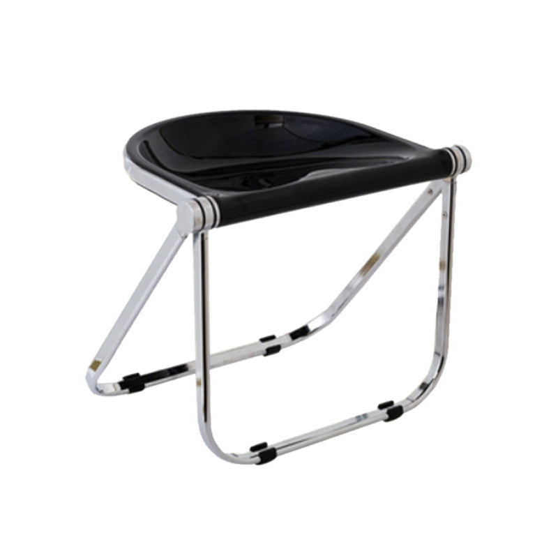 Folding Acrylic Dining Side Chair Metal Frame Indoor-Outdoor Chair