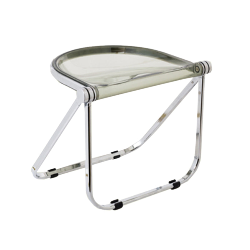 Folding Acrylic Dining Side Chair Metal Frame Indoor-Outdoor Chair