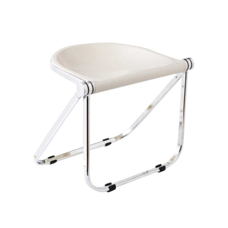 Folding Acrylic Dining Side Chair Metal Frame Indoor-Outdoor Chair
