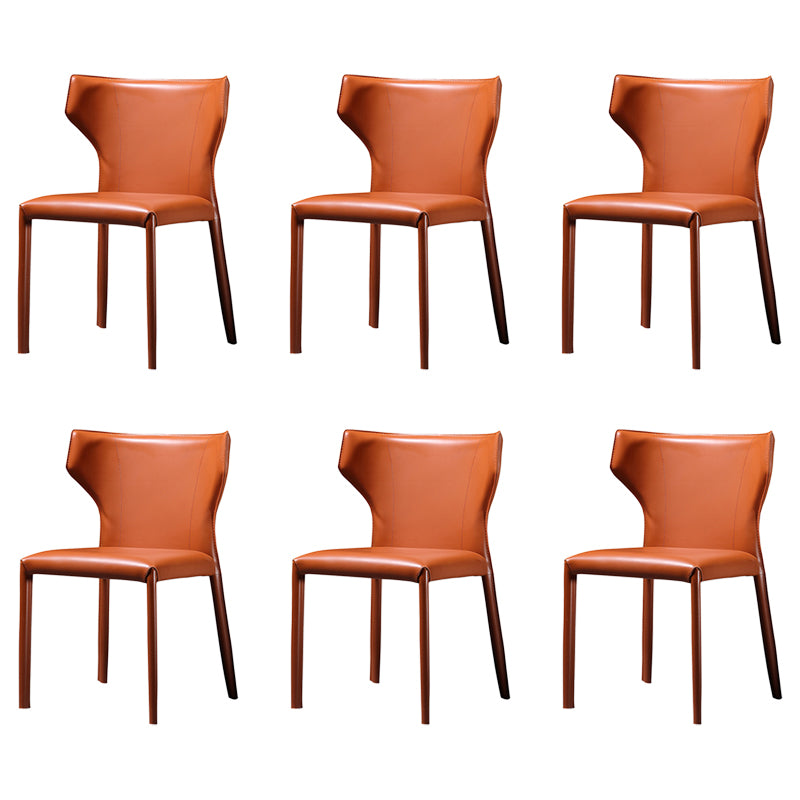 Contemporary Side Chair Wingback Metal Dining Chair for Indoor