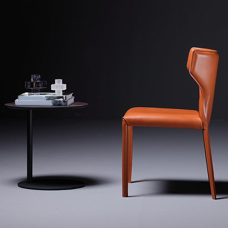 Contemporary Side Chair Wingback Metal Dining Chair for Indoor