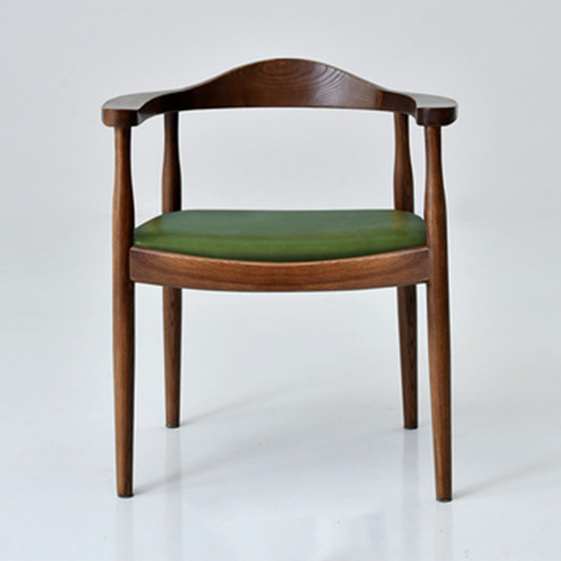 Contemporary Style Arm Chair Wood Open Back Dining Chairs for Kitchen