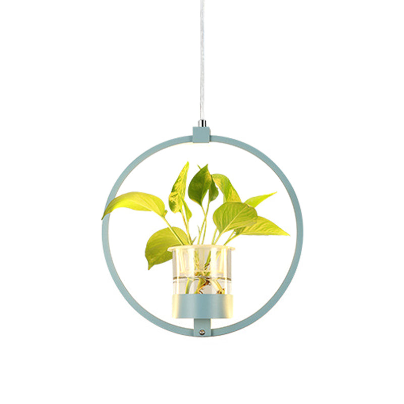 1 lampcirkel hangende hangers vintage zwart/grijs/wit metaal led plafond hang armatuur voor restaurant