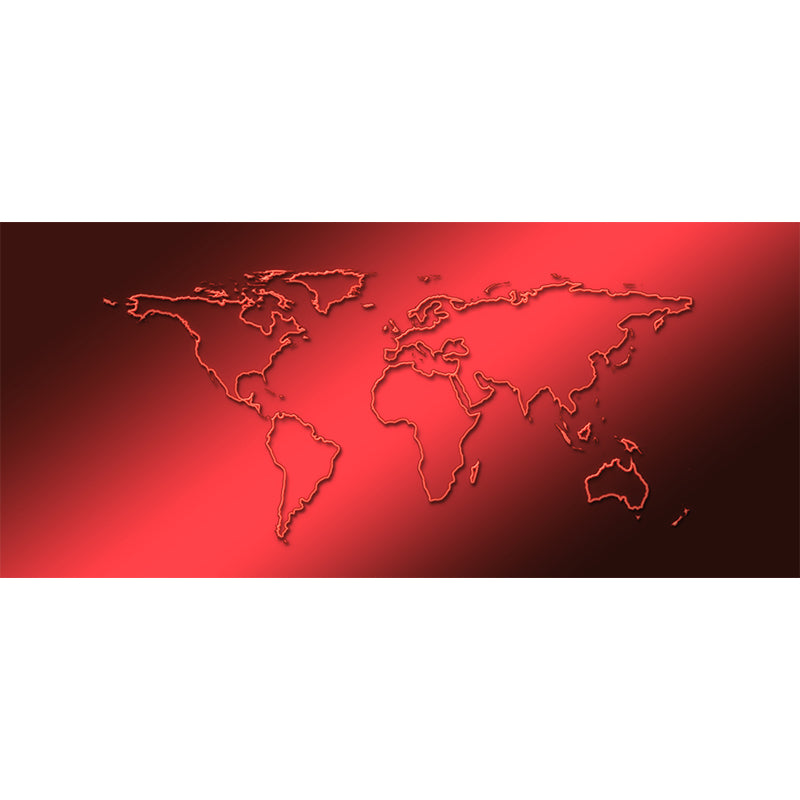 World Map Wallpaper Environment Friendly Mildew Resistant Indoor Wall Mural