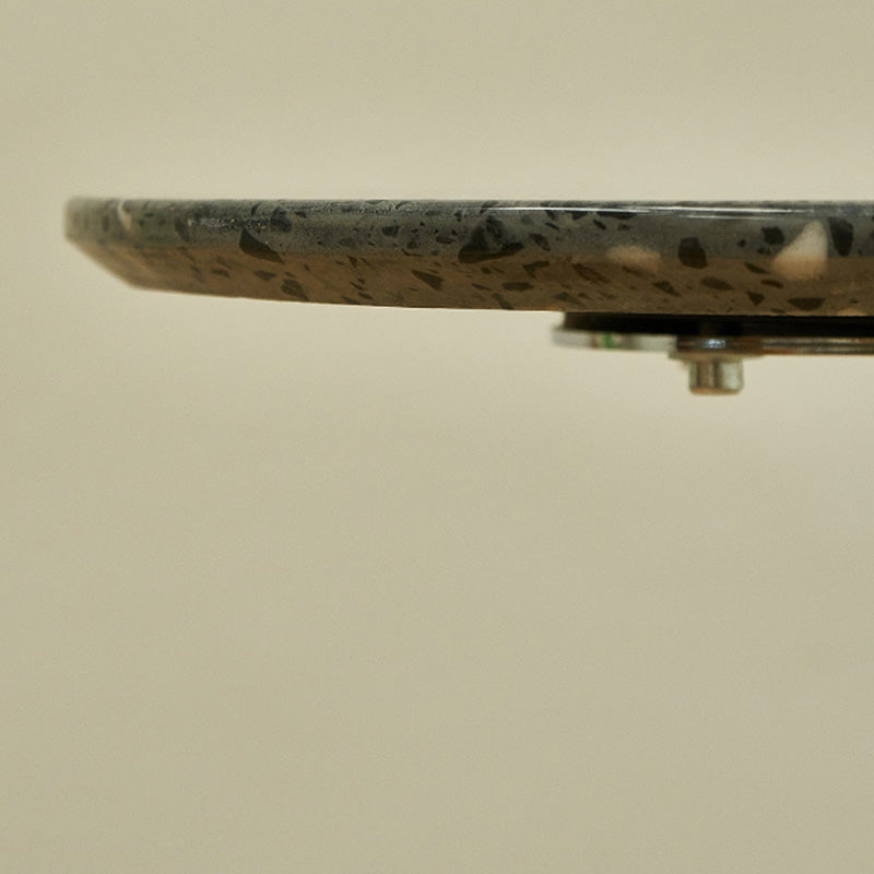 Pedestal Silver Base End Table with Round Top Sofa Side Accent Table