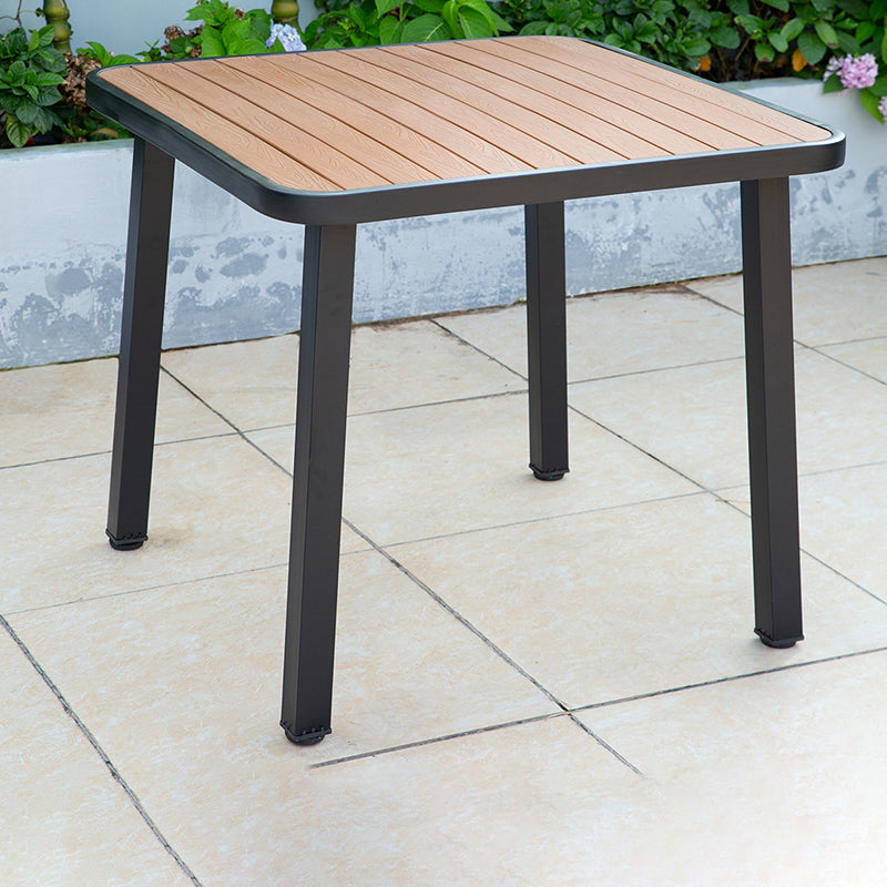 Industrial Water Resistant Dining Table Manufactured Wood Patio Table