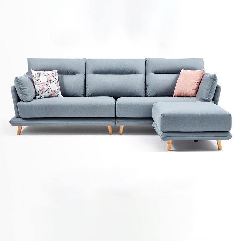 Faux Leather Sectionals in Gray Flared Arm Pillowed Back Cushions Sectional Sofa Set