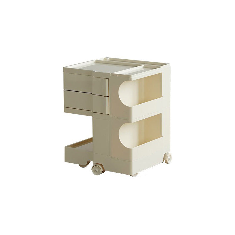 Plastic Bed Nightstand Classic Modern Bedside Cabinet for Bedroom