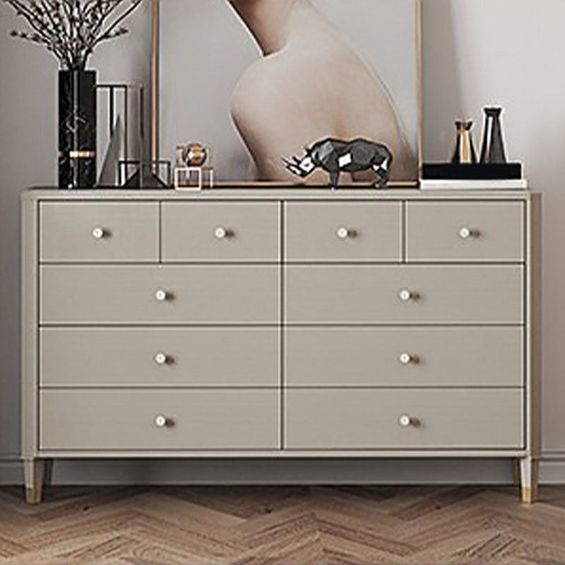 Contemporary Horizontal Double Dresser Storage Dresser with Drawers for Home
