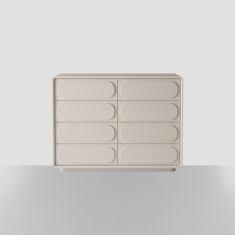 Modernism Horizontal Double Dresser Wood Storage Lingerie Chest for Room