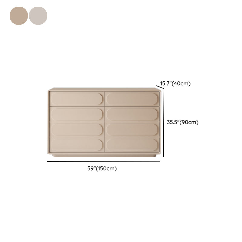 Modernism Horizontal Double Dresser Wood Storage Lingerie Chest for Room