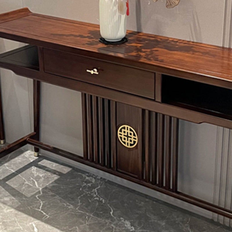 Rectangle Shape Contemporary Console Table Wood in Brown Console Sofa Table