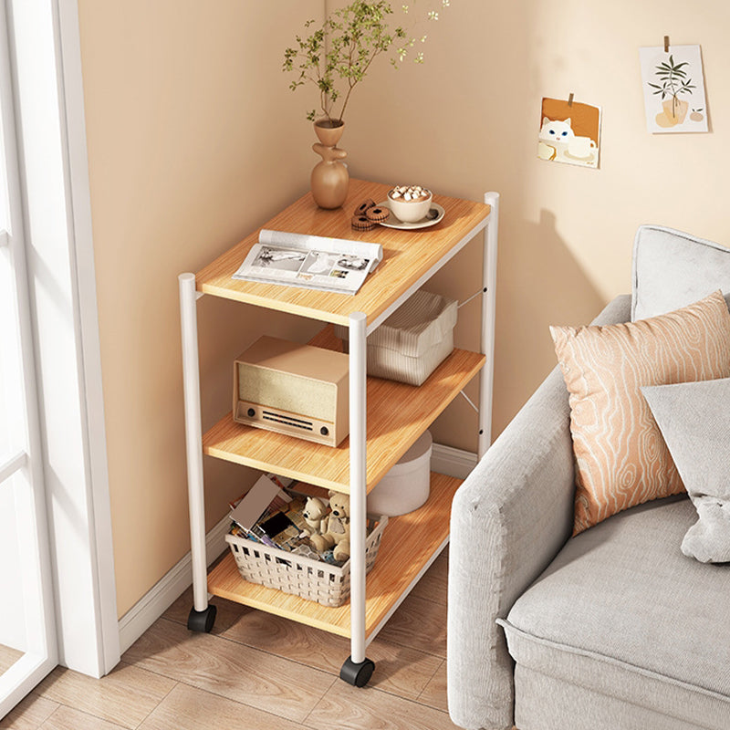 3-Shelf Bookcase Wooden and Metal Shelf Bookcase for Home Office