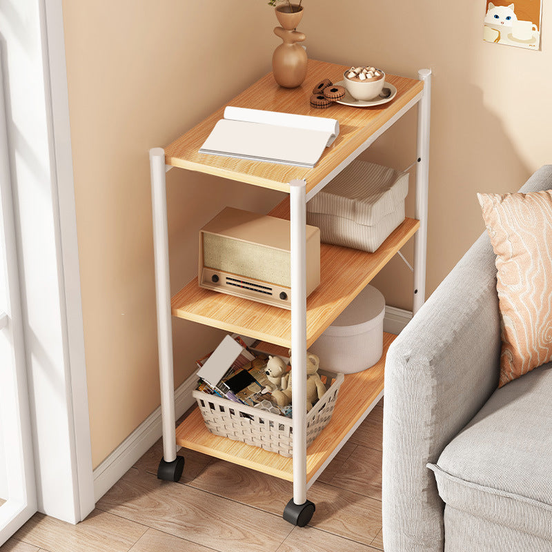 3-Shelf Bookcase Wooden and Metal Shelf Bookcase for Home Office