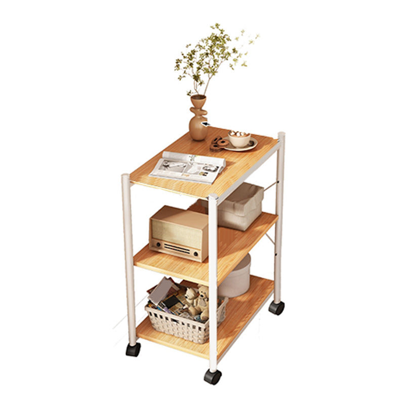 3-Shelf Bookcase Wooden and Metal Shelf Bookcase for Home Office