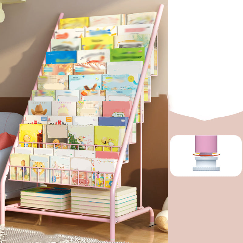 Metal Closed Back Ladder Bookshelf Shelves Included Bookcase