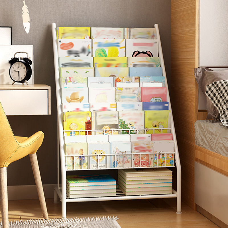 Metal Closed Back Ladder Bookshelf Shelves Included Bookcase