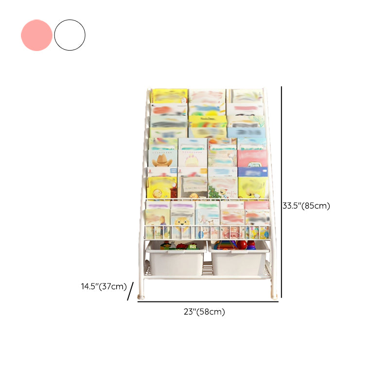 Metal Closed Back Ladder Bookshelf Shelves Included Bookcase