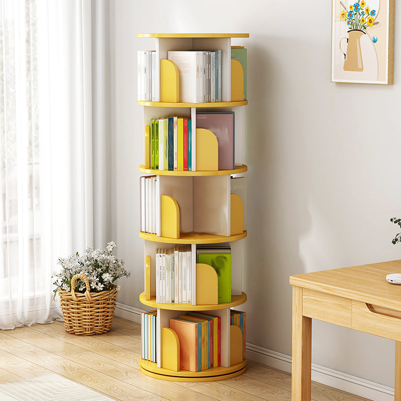 Engineered Wood Closed Back Bookcase Scandinavian Standard Bookshelf