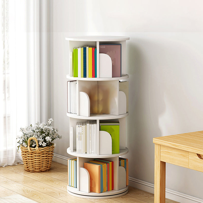 Engineered Wood Closed Back Bookcase Scandinavian Standard Bookshelf