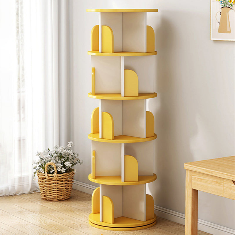 Engineered Wood Closed Back Bookcase Scandinavian Standard Bookshelf