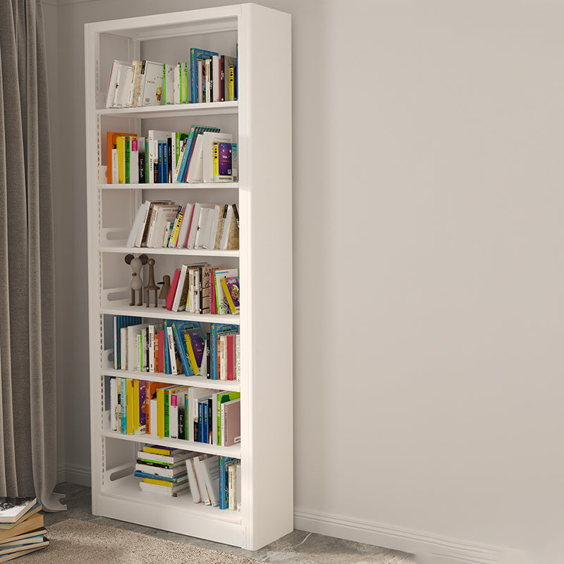 Modern Open Back Bookshelf Vertical Metal Bookcase with Shelves