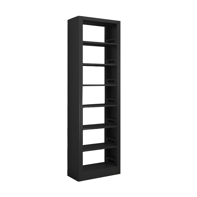 Modern Open Back Bookshelf Vertical Metal Bookcase with Shelves