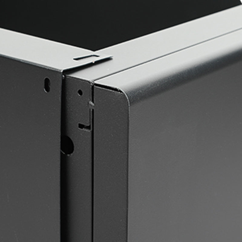 Modern Open Back Bookshelf Vertical Metal Bookcase with Shelves