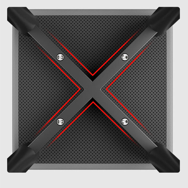 Modern Square Standard Leather Standard with Black Legs for Home