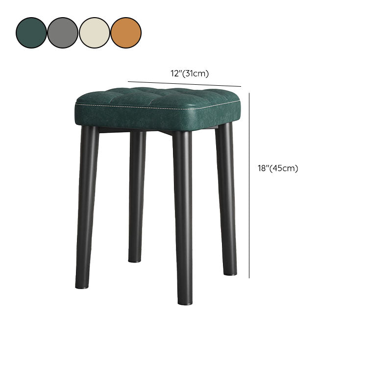 Modern Square Standard Leather Standard with Black Legs for Home