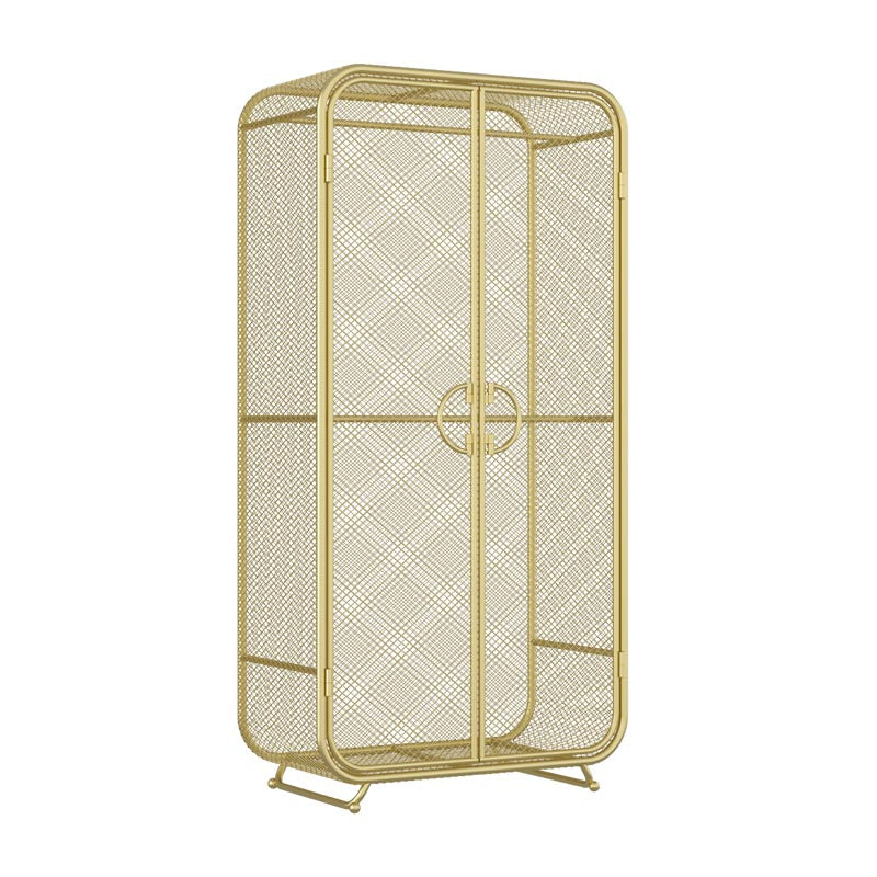 Industrial Style Wardrobe Bedroom Metal Wardrobe Closet with 2 Doors