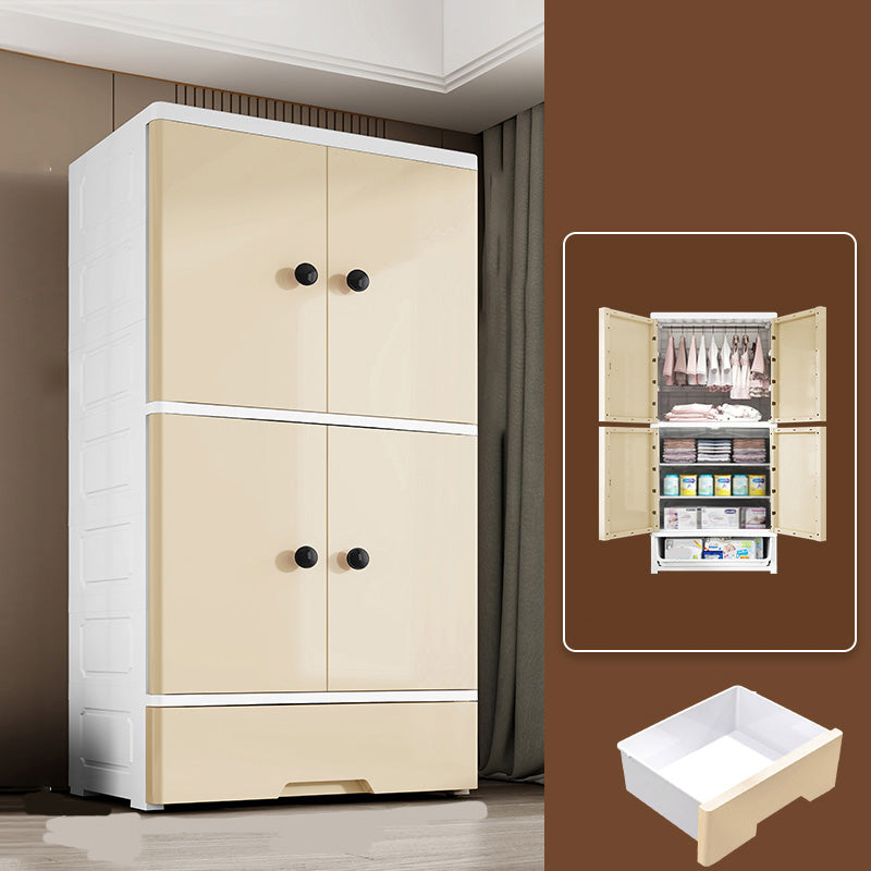 Plastic Wardrobe Teen Style Simple Rectangular Bedroom Wardrobe Closet