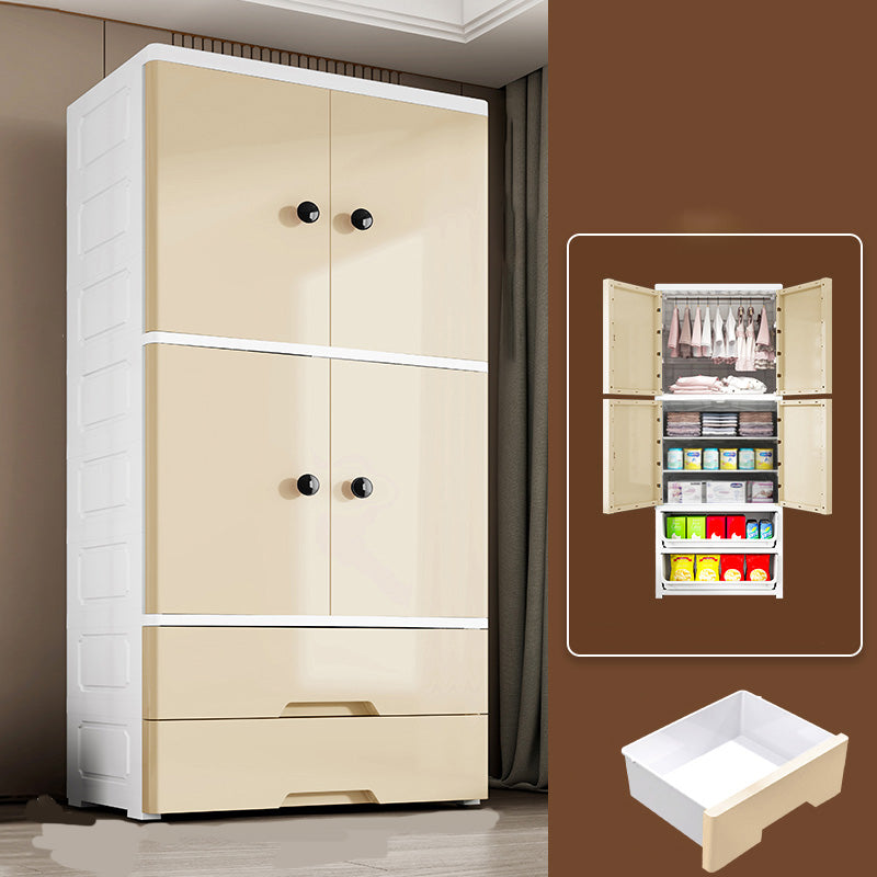 Plastic Wardrobe Teen Style Simple Rectangular Bedroom Wardrobe Closet