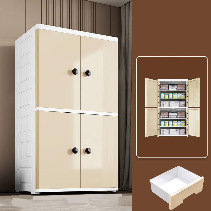 Plastic Wardrobe Teen Style Simple Rectangular Bedroom Wardrobe Closet