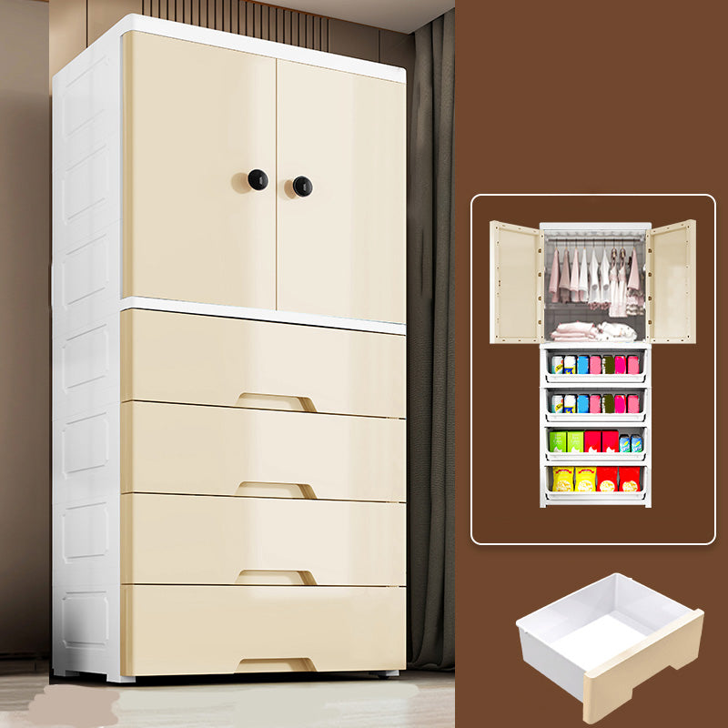 Plastic Wardrobe Teen Style Simple Rectangular Bedroom Wardrobe Closet