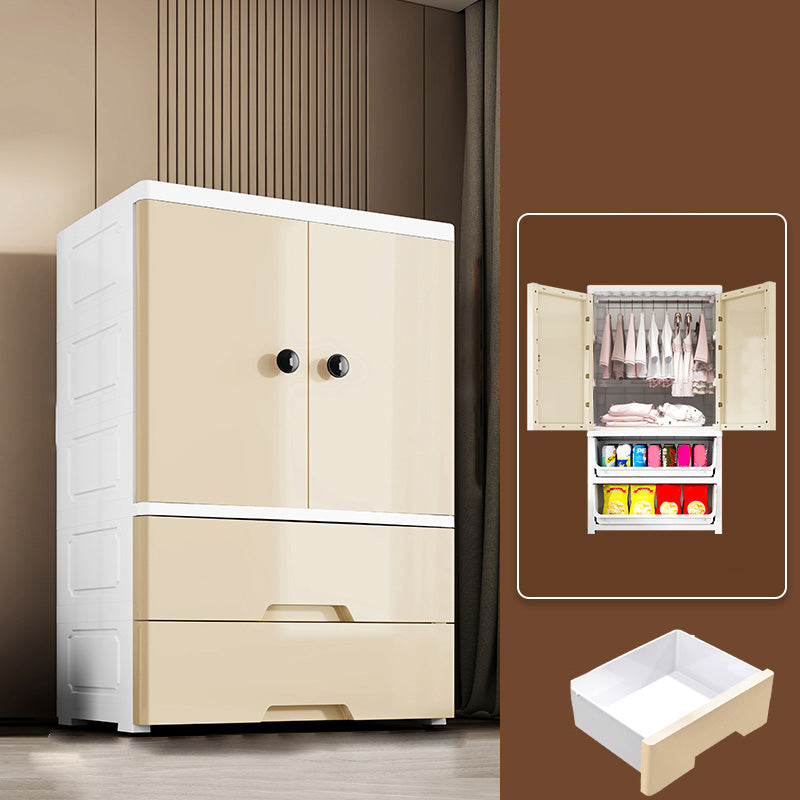 Plastic Wardrobe Teen Style Simple Rectangular Bedroom Wardrobe Closet