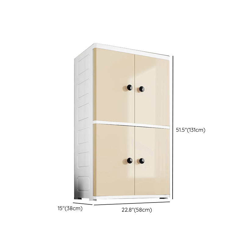 Plastic Wardrobe Teen Style Simple Rectangular Bedroom Wardrobe Closet