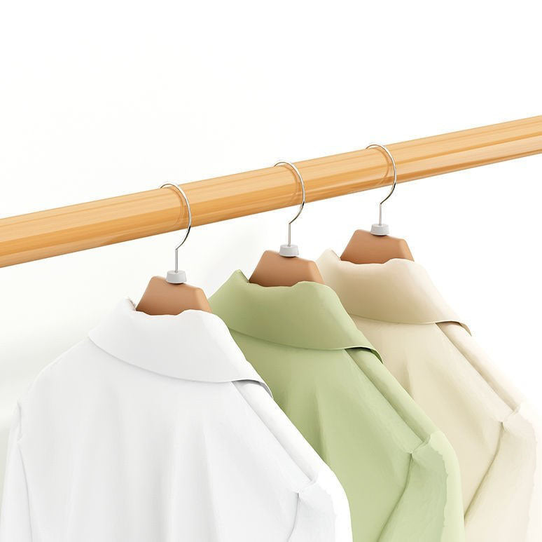 Contemporary Style Wardrobe Armoire Bamboo Armoire with Garment Rod for Home