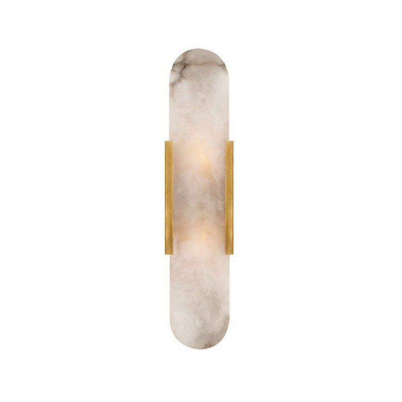 Modern Wall Mounted Light 2 Lights Stone Flush Mount Wall Sconce