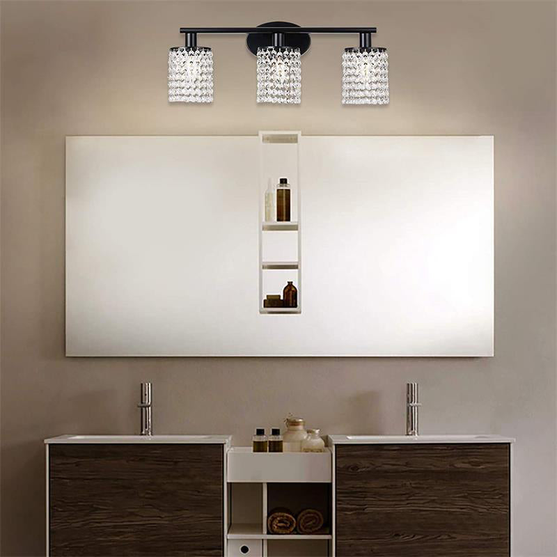 Post Modern Bathroom Vanity Lighting 2 / 3 / 4 - Light Bath Sconce in Black / Sliver