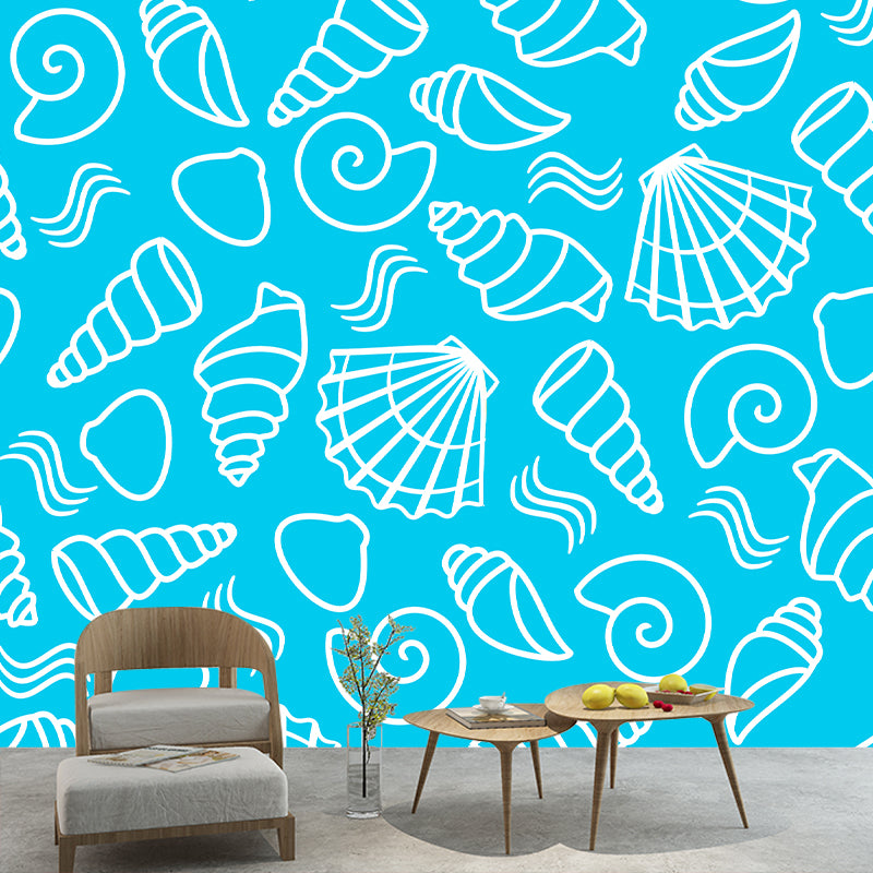 Stain Resistant Mural Cartoon Background Pattern Living Room Wall Mural