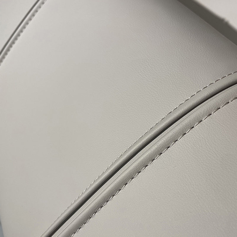 Mid Century Genuine Leather Sectional Sofa 24" H Square Arm Sofa with Storage