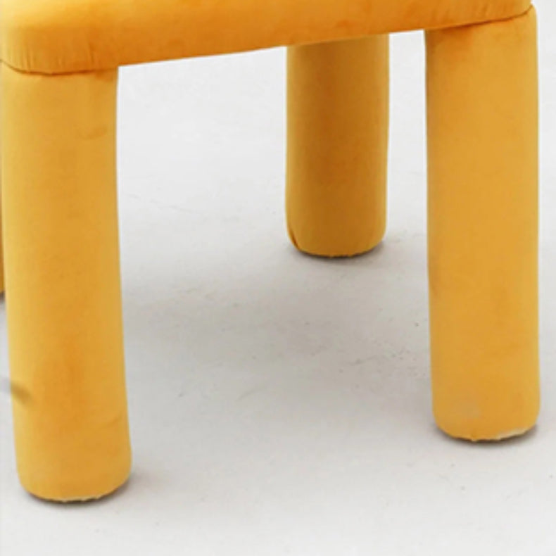 Modern Simple Armless Dining Chairs Wooden Frame Open Back Dining Chairs for Dining Room