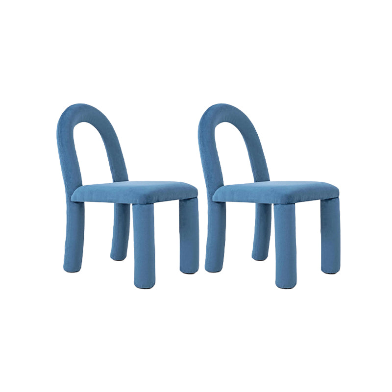 Modern Simple Armless Dining Chairs Wooden Frame Open Back Dining Chairs for Dining Room