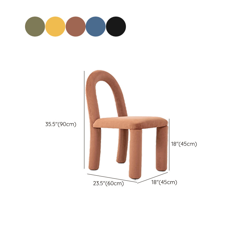 Modern Simple Armless Dining Chairs Wooden Frame Open Back Dining Chairs for Dining Room