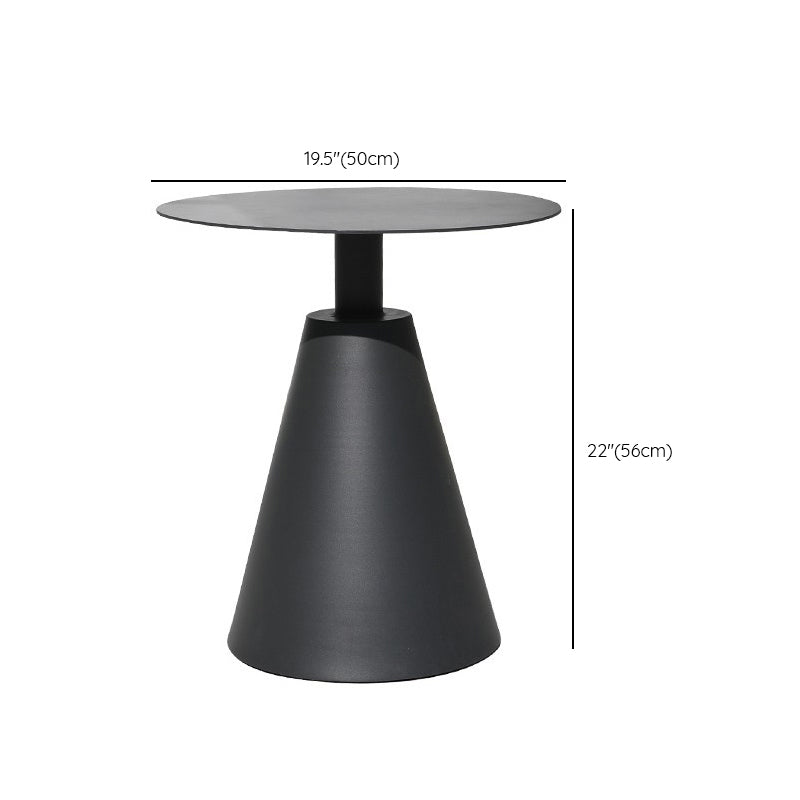Modern Rattan Side Table Outdoor Patio Table with Aluminum Frame