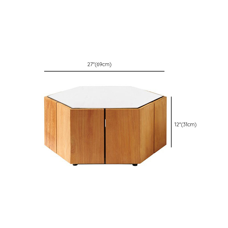 Modern Rattan Side Table Outdoor Patio Table with Aluminum Frame