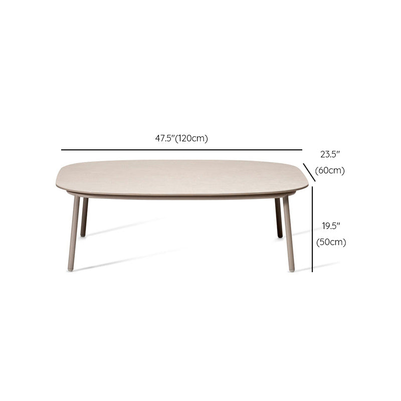 Modern Rattan Side Table Outdoor Patio Table with Aluminum Frame